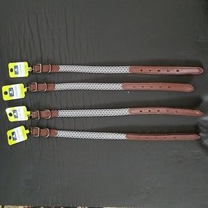 Leather small dog collar